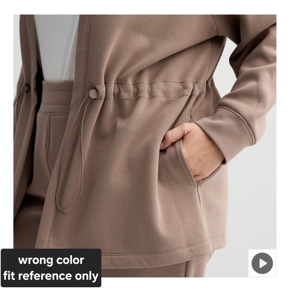 Black Open Front Drawstring Jacket - Picture 4 of 8